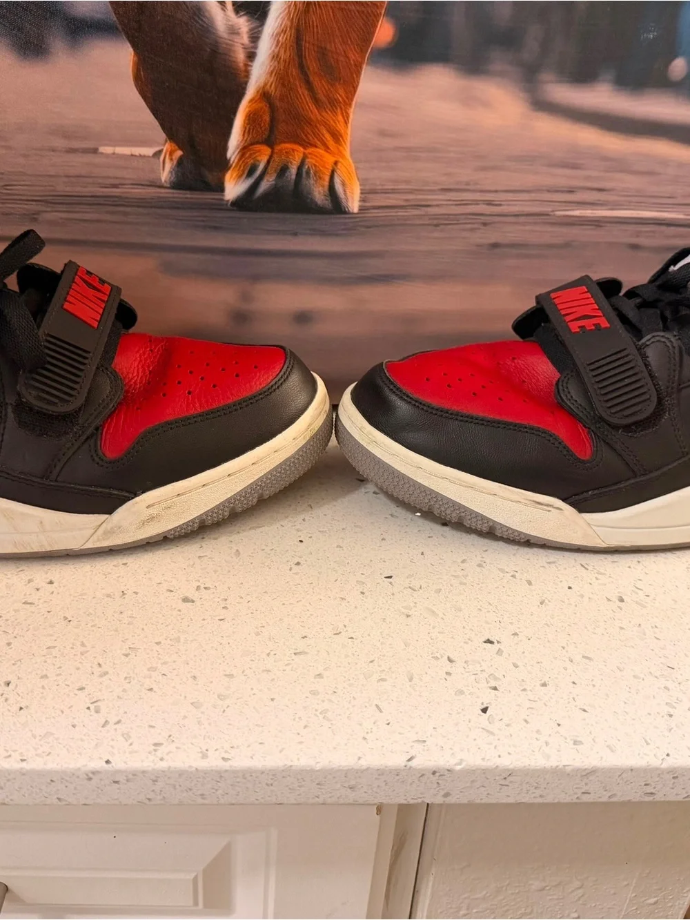 Jordan Men’s Black/Red/Gray Low-Top Sneakers